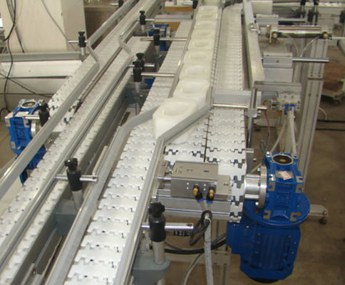 Aluminium flexible modular conveyor systems width 295mm Plain conveyors