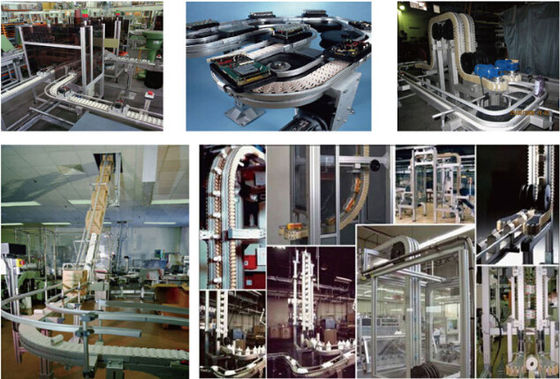 LF43B Flexible cleated chains plastic flex chains width L44mm for modular flexible systems created conveyor chains