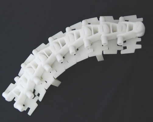 LF83G Cleated conveyor chains for tobaco industry materials POM white color for bottle lines