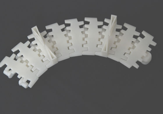 LF83G Cleated conveyor chains for tobaco industry materials POM white color for bottle lines