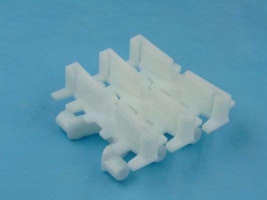 LF103G Cleated flexible conveyor chains  width 103mm POM white color for tobaco industry