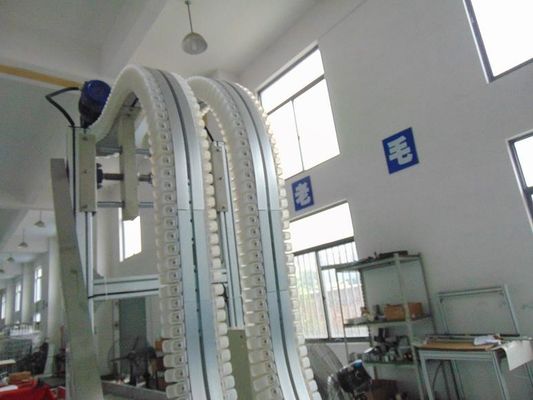 plastic or glass bottle line conveyor systems with gripper conveyor chains width 103mm