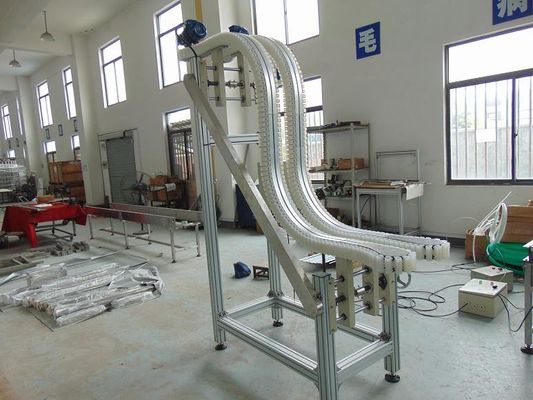 plastic or glass bottle line conveyor systems with gripper conveyor chains width 103mm