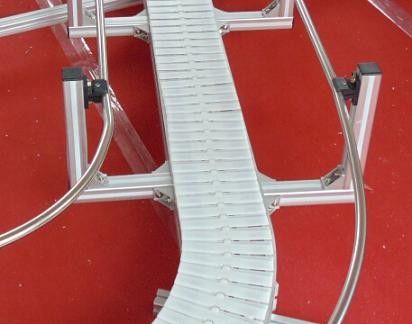 LF175B Flexible modular conveyor chains with rubber friction top chains materials POM width 175mm