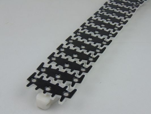L83D Flexible plain conveyor chains with stainless steel friction top modu line conveyor systems