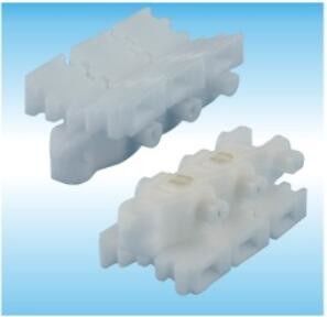 LF43B Flexible cleated chains plastic flex chains width L44mm for modular flexible systems created conveyor chains